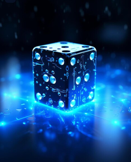 blue color dice